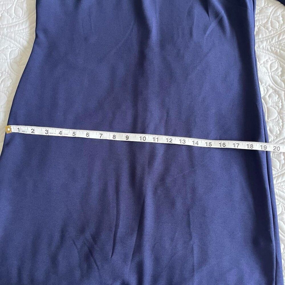Laundry by Shelli Segal Navy Blue 3/4-sleeve Midi Dress 8 - Picture 10 of 15